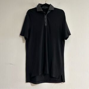 Lululemon Post Practice Polo in Black Vitasea